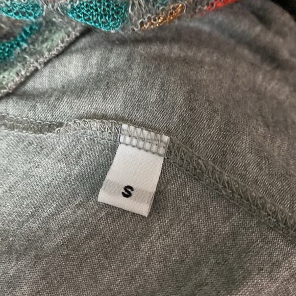 Missoni Denim Designer Knit Metallic Stripe Cowl Neck Gray Top size small - Picture 9 of 9